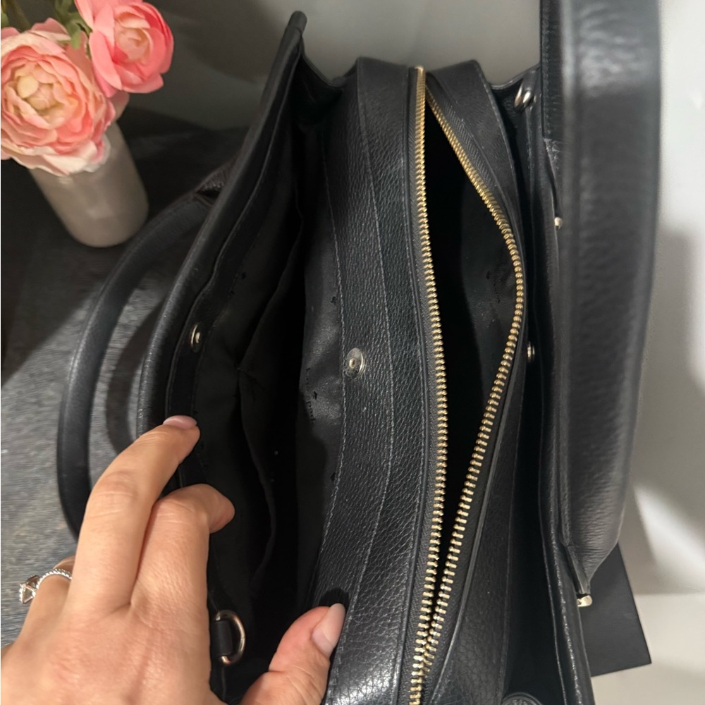 Kate Spade Black Satchel with Silver Hardware - Picture 5 of 11